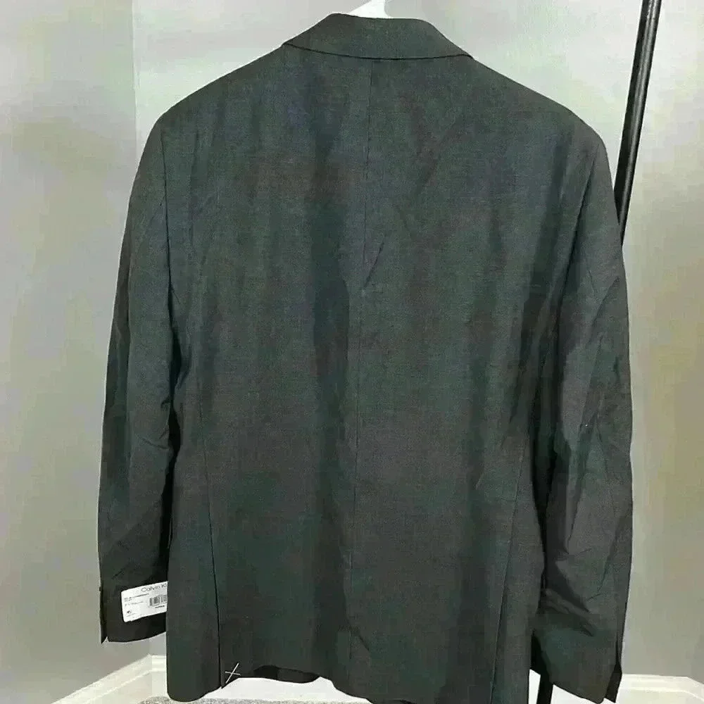 Calvin Klein Suit Jacket| Slim Fit | Charcoal Color | 38 Regular - Picture 6 of 9